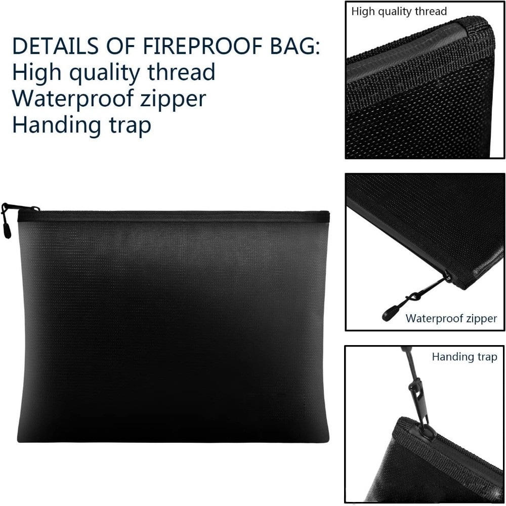 Fire Safe Document - High Temperature Resistant Fireproof Document Bag