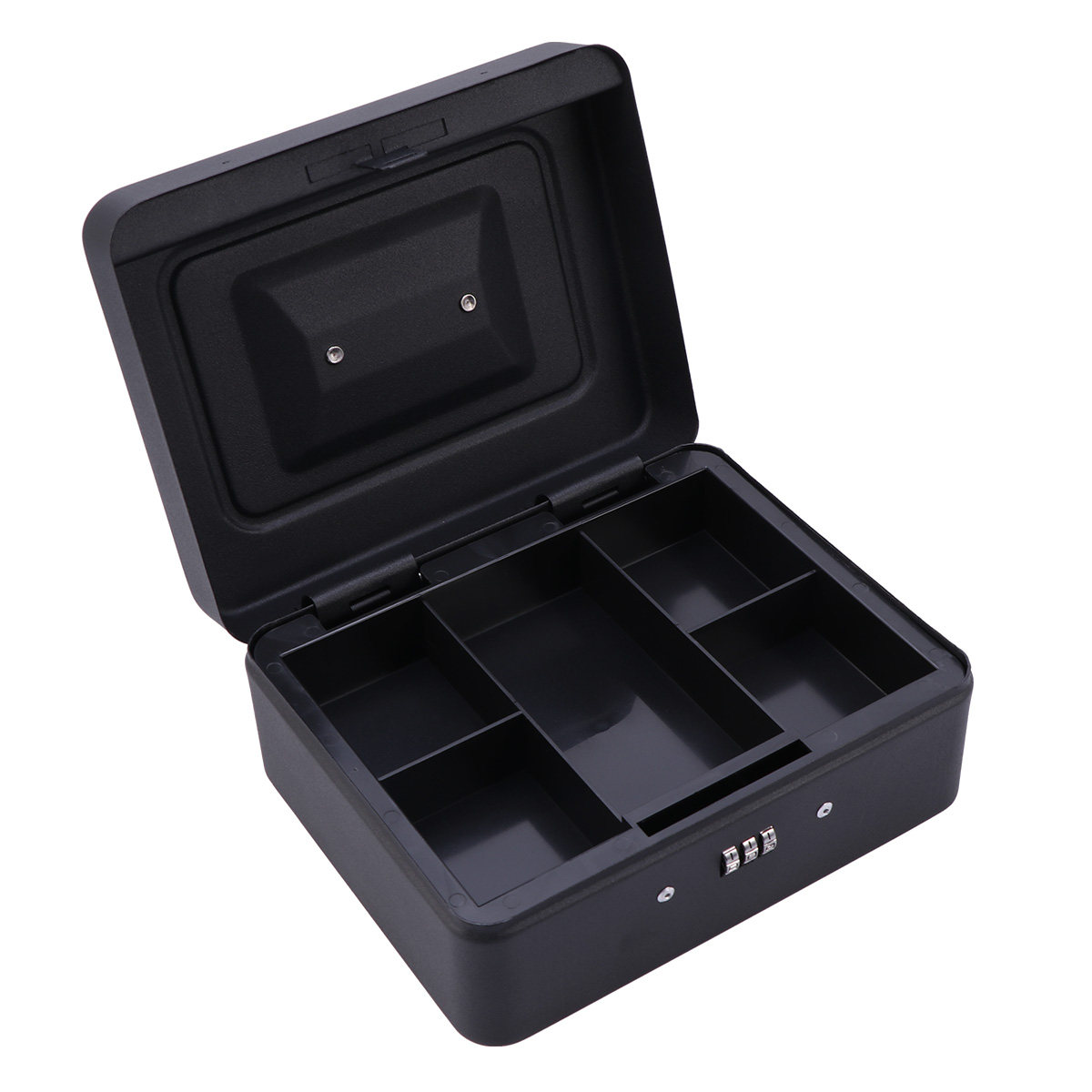 Heavy Duty Metal Cash Box with - огляд і ціна Lockbox Key Secure